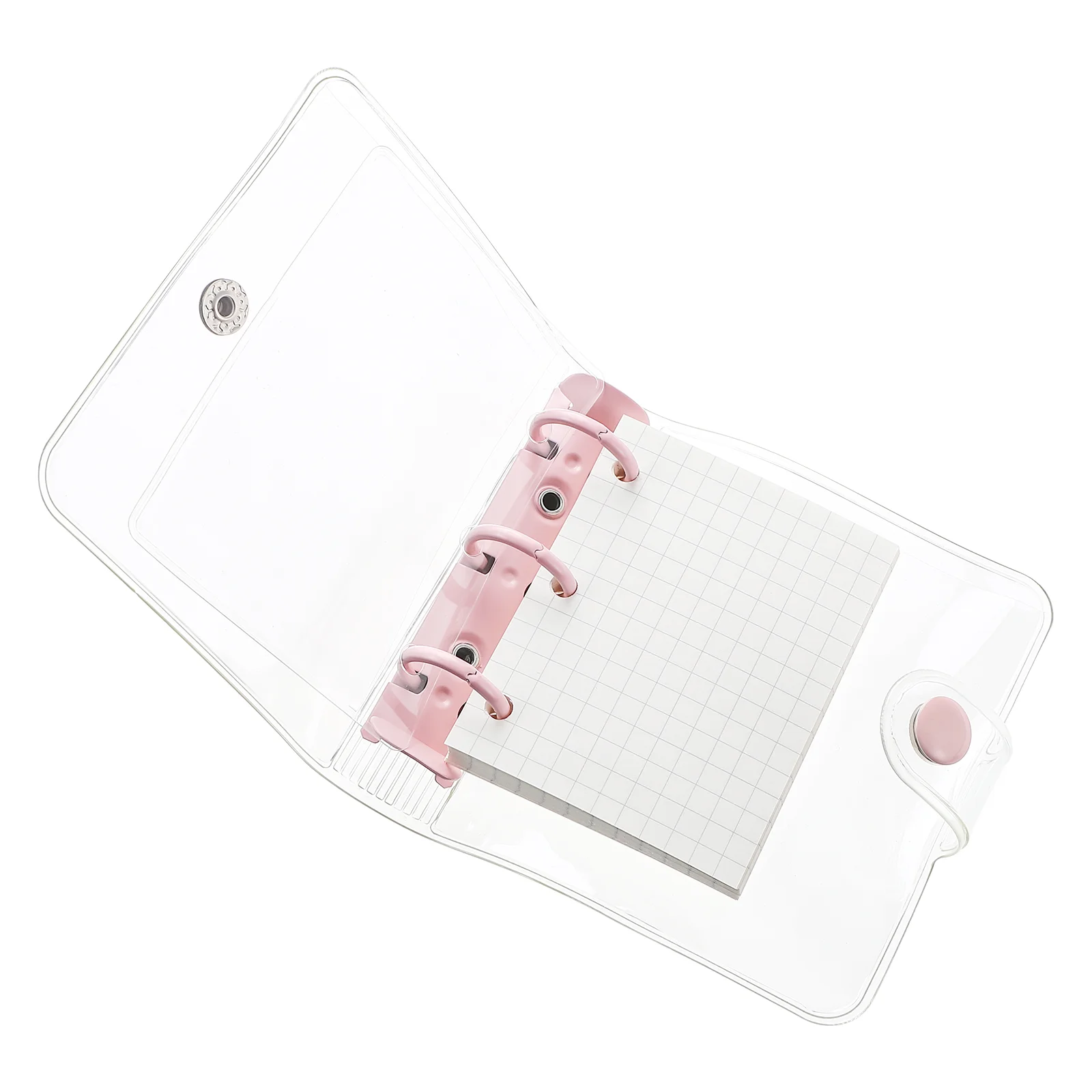 

Loose-leaf Ledger Notebook Coil Mini Scratch Pad Portable Notepad Memo Transparent Cover Alloy
