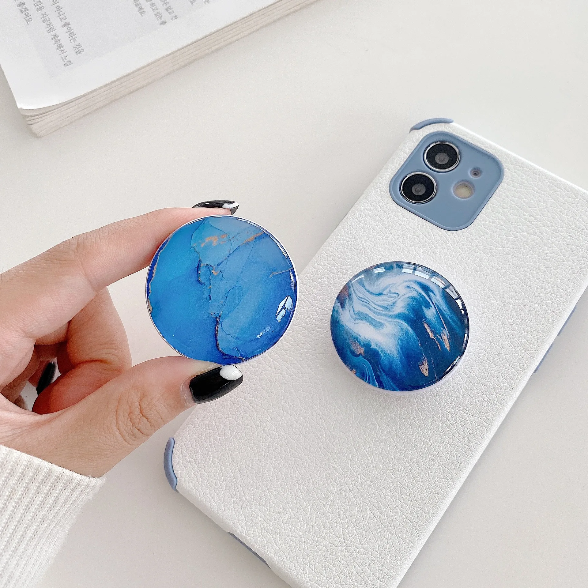 creative marble phone ring holder popular grip holders socket stand for cellphone finger back cover bracket mobile accessories free global shipping