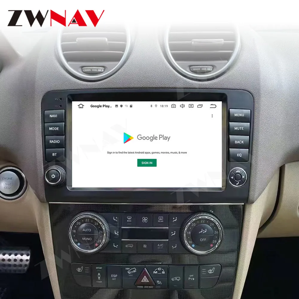 Автомагнитола 2 Din Android 10 IPS HD экран 128 ГБ для Mercedes ML350 ML300 ML320 ML280 GL350 GL500 W164