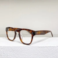 optical eyeglasses leopard frame men women vintage style glasses computer acetate spectacle frame for male transparent lens