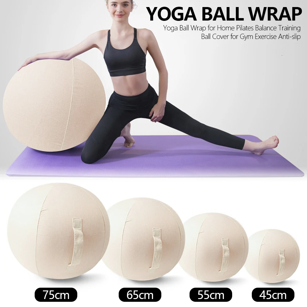 

Stability Balance Ball Cover Training Ball Cover Yoga Ball Wrap for Home Pilates Gym Anti-slip Cover 45/55/65/75cm Exercise