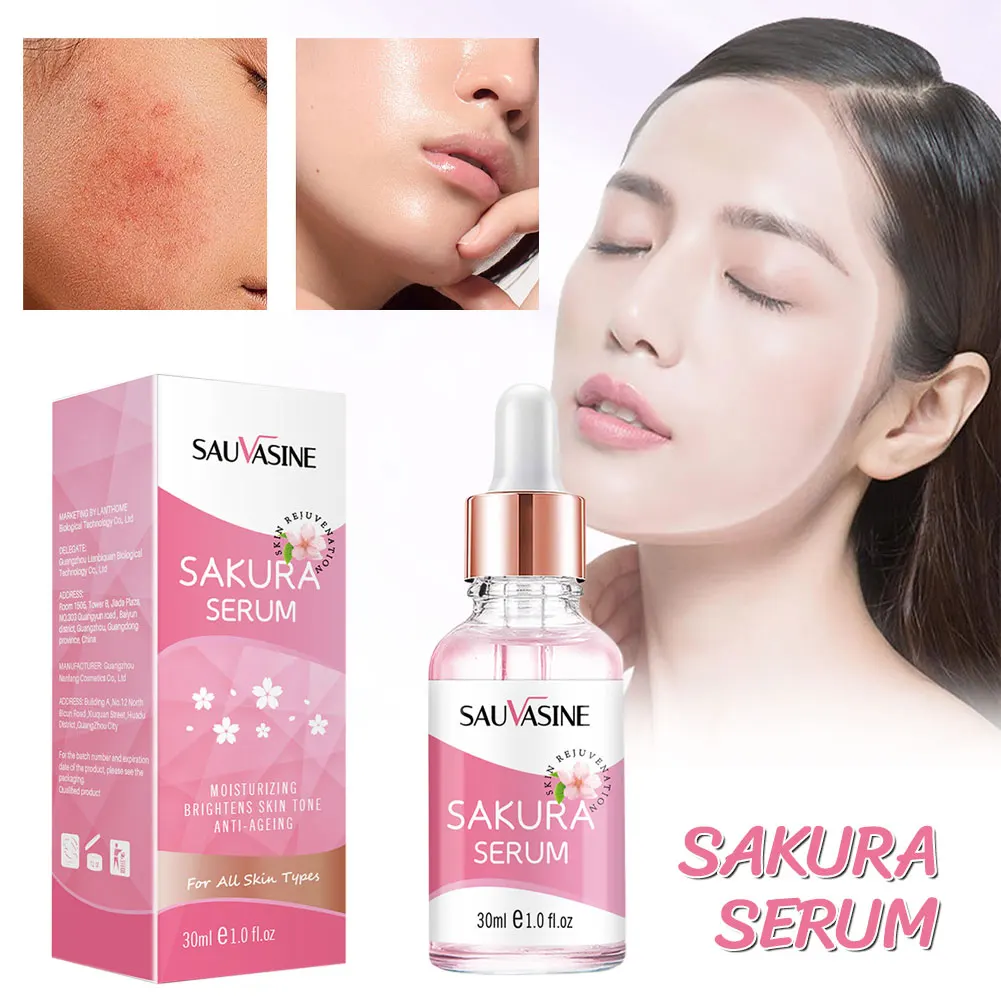 

Sakura Face Serum Natural Extracts Refining Moisturizing Firming Face Essence Anti-Aging Improve Dryness Facial Serum Skin Care