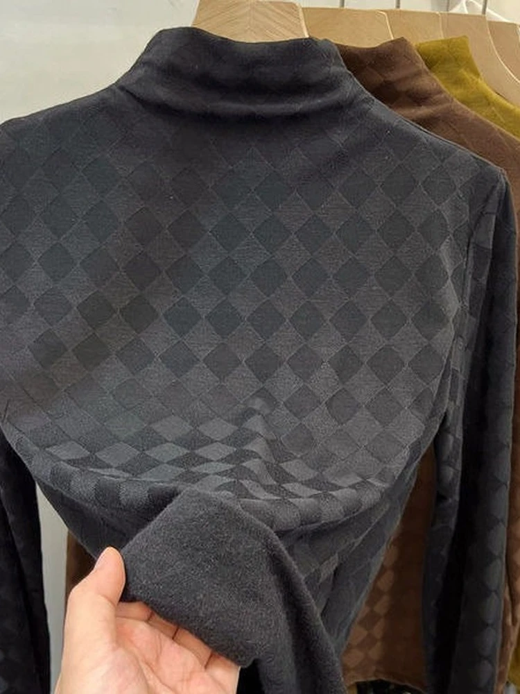 

Bulky Turtleneck Women T Shirt Girls T-Shirt Woman Clothes Tops Cotton Slim Tshirt Female Long Sleeve Spring Tee Sexy Skinny Y2k