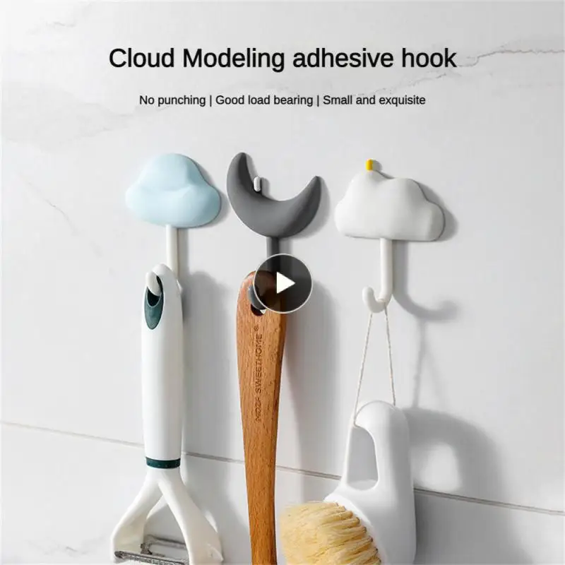 

Punch Free Multi-purpose Key Holder Strong Sticky Bathroom Hook Decorative Decorative Hooks Bathroom Organizer Wall Hook