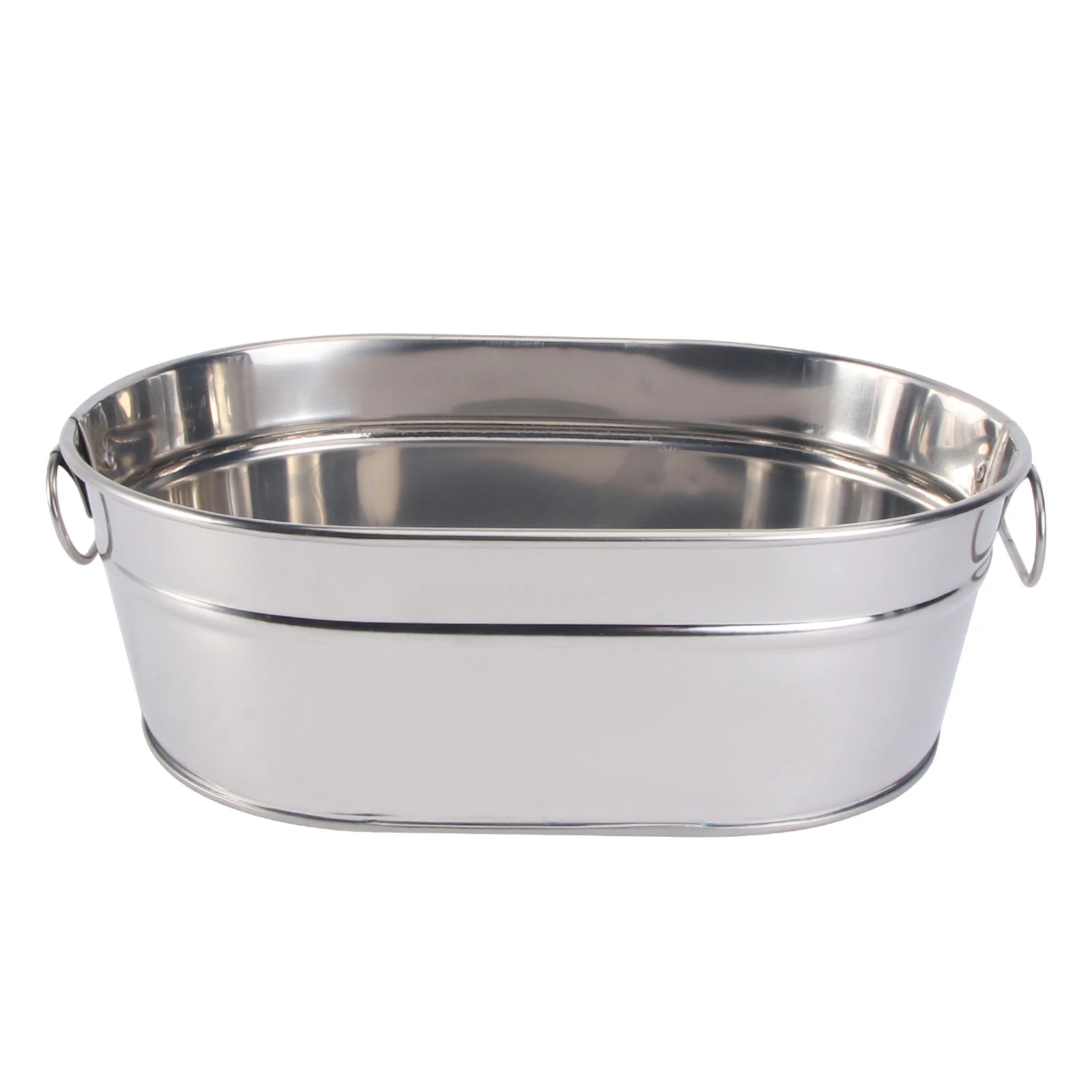 

Bucket Tub Metal Ice Galvanized Beverage Drink Steel Oval Seafood Planter Stainless Buckets Container Tin Cooler Serving Pail