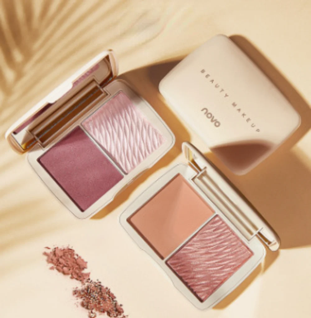 

NOVO, яркая двухцветная пластина для контуринга лица, матовая перламутровая хайлайтер, натуральный консилер, стойкий Макияж для лица