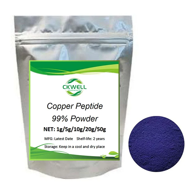 

1g~50g Free Shipping Copper Peptide Powder,GHK-Cu,Glycyl-L-Histidyl-L-Lysine,Improves Skin Elasticity And Delays Aging