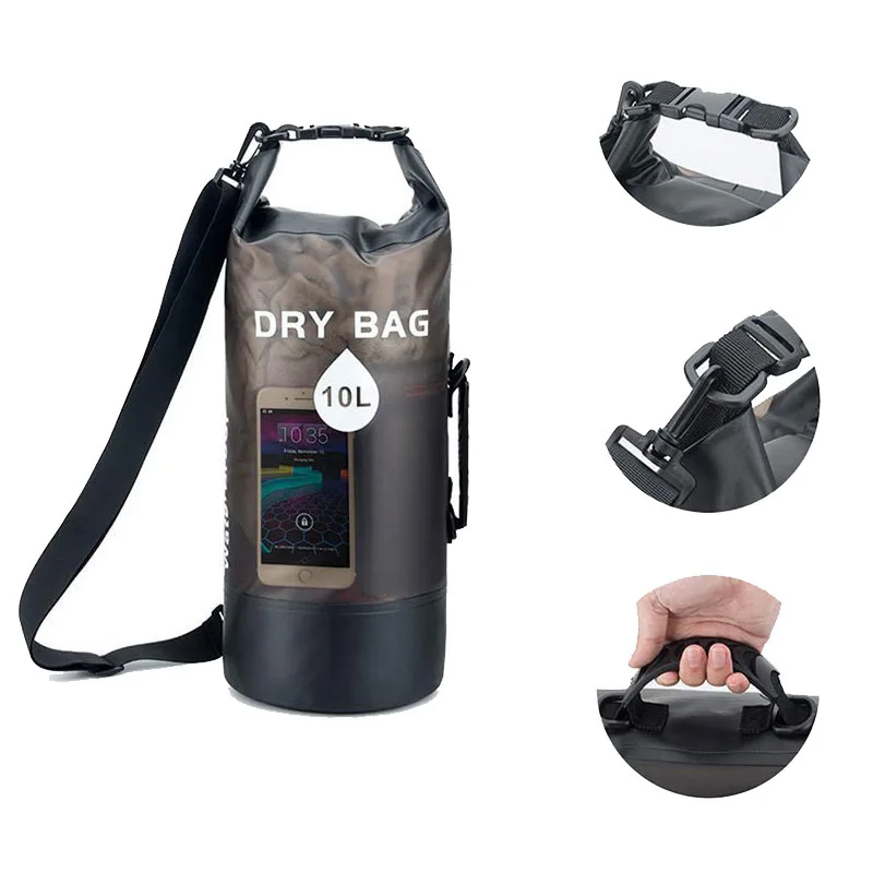 10L 20L Water Proof Hermetic Bag Backpack Outdoor Duffel Raft Sports Swimming Camping Trekking Airtight Dry Watertight Kayak Bag