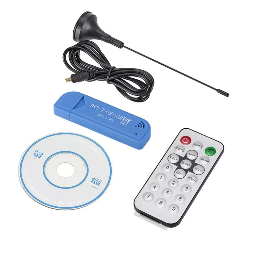 

Digital TV Receiver Stick USB 2.0 Digital DVB-T SDR+DAB+FM HDTV TV Tuner Receiver Stick RTL2832U+R820T2 w/Antenna Remote Control