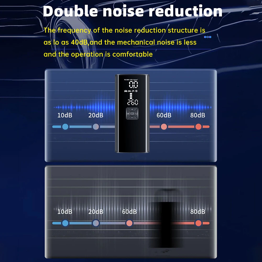 Портативный автомобильный компрессор 4000 мАч PSI