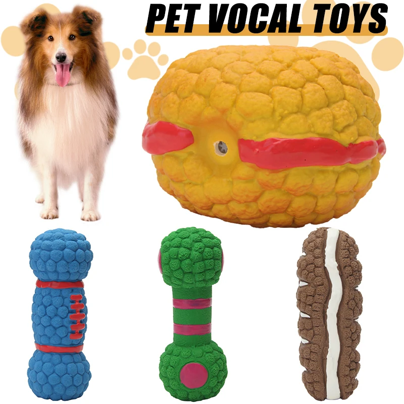 

Cute Dog Squeaky Toys Durable Teeth Cleaning Chewing Ball Puppy Chew Toys for Dogs Cute Cute Dog Squeaky Toys G10