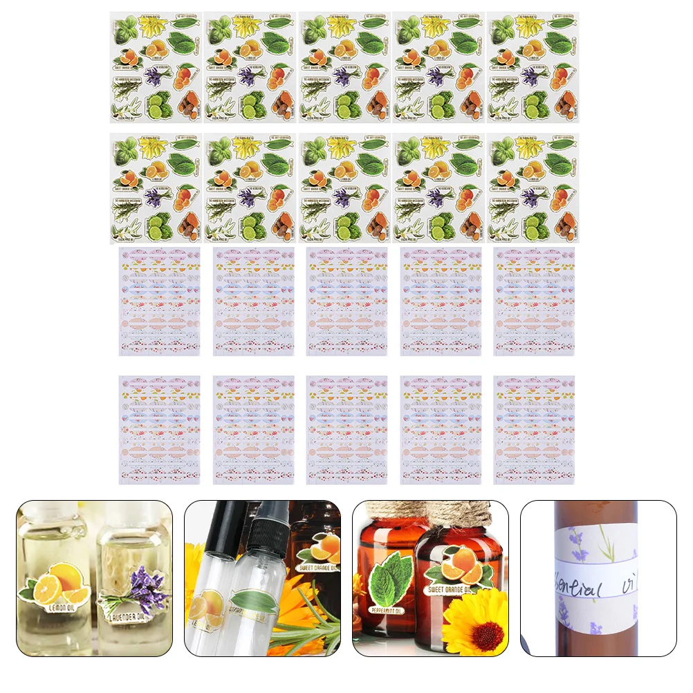 

20pcs Essential Oil Labels Practical Convenient Durable Bottle Stickers for Home DIY