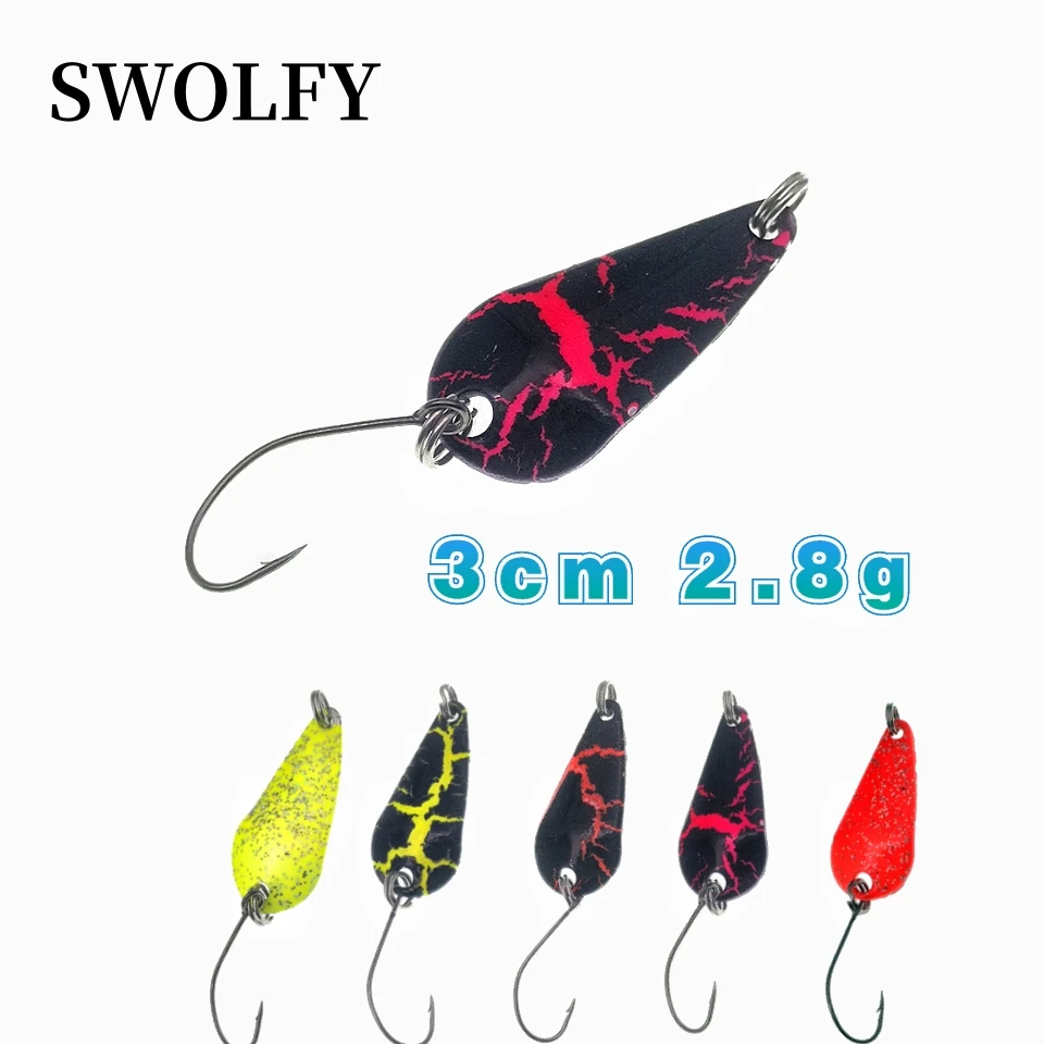 SWOLFY металлическая яркая рыболовная приманка 1 шт. 2 8 г 30 мм