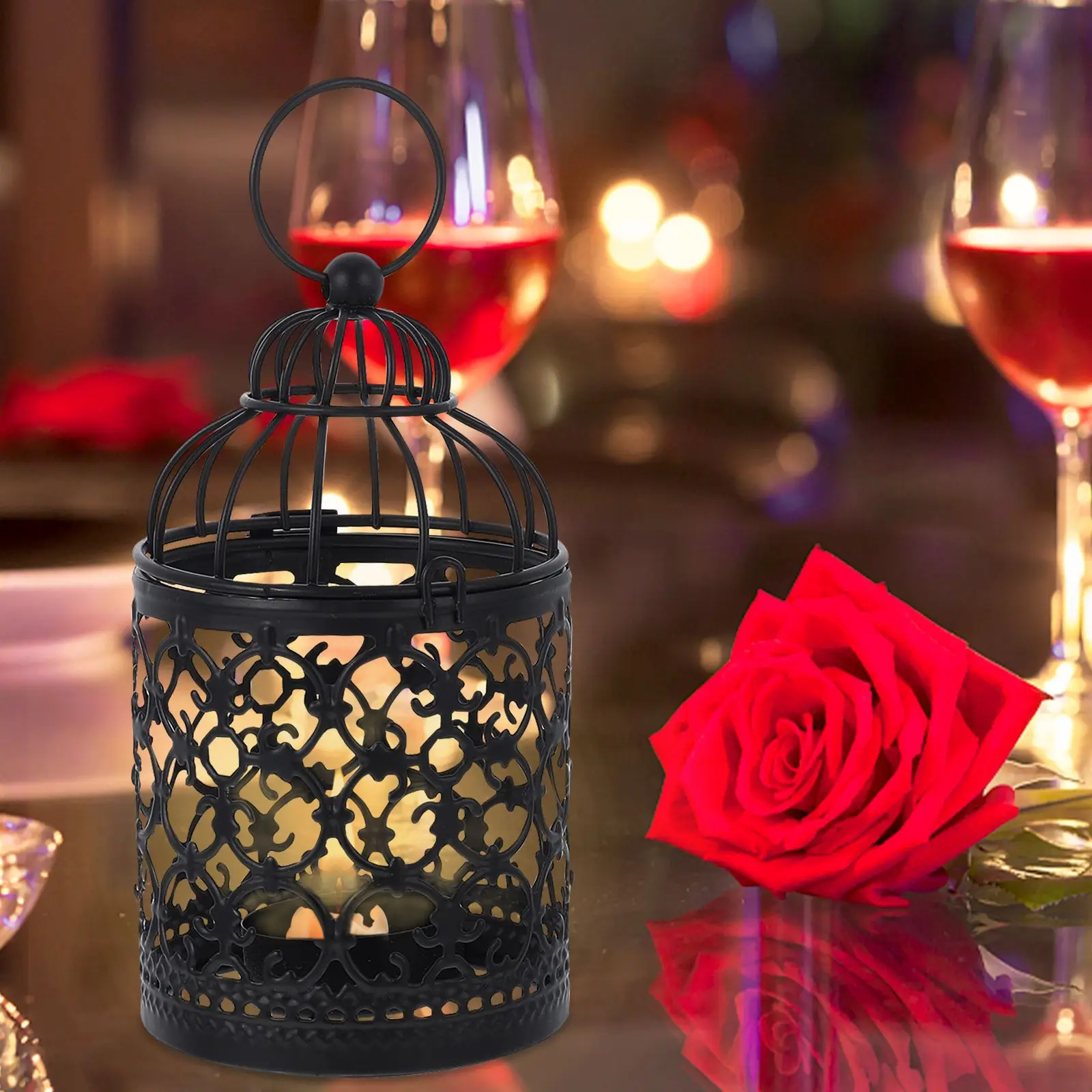 

Creative Hollow Birdcage Candlestick Unique Candle Holder Chic Candle Stand