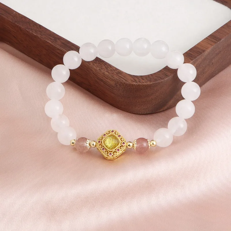 Женский браслет Minar Kawail многоцветный Браслет Из Белого Натурального Камня