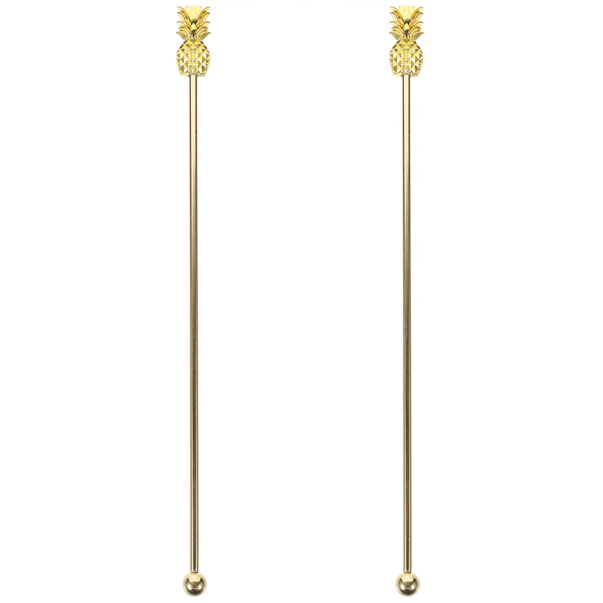 

2pcs Stainless Steel Coffee Beverage Stirrer Luau Party Drink Swizzle Stick