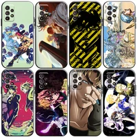 japan anime jojos bizarre adventure phone case for samsung galaxy a01 a02 a10 a10s a20 a22 4g 5g a31 soft back black