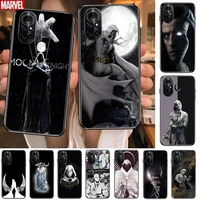 marvel 2022 moon knight clear phone case for huawei honor 20 10 9 8a 7 5t x pro lite 5g black etui coque hoesjes comic fash de