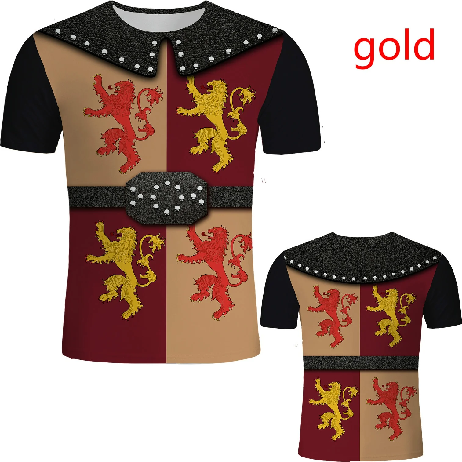 Summer Fashion T-shirt Medieval Armor 3d Print Men's T-shirt Street ...