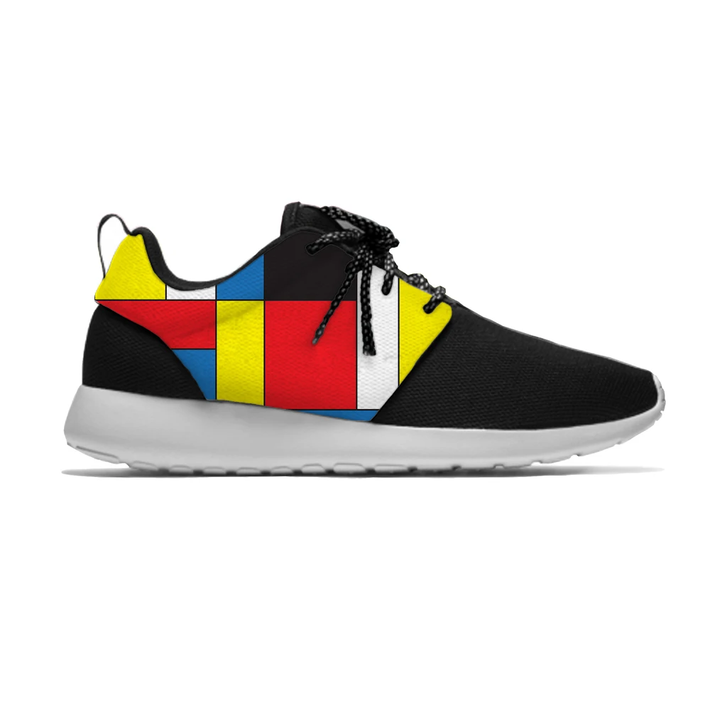 

Mondrian абстрактное искусство, модная классическая сетчатая обувь для бега, Повседневная дышащая спортивная обувь, легкие мужские и женские к...