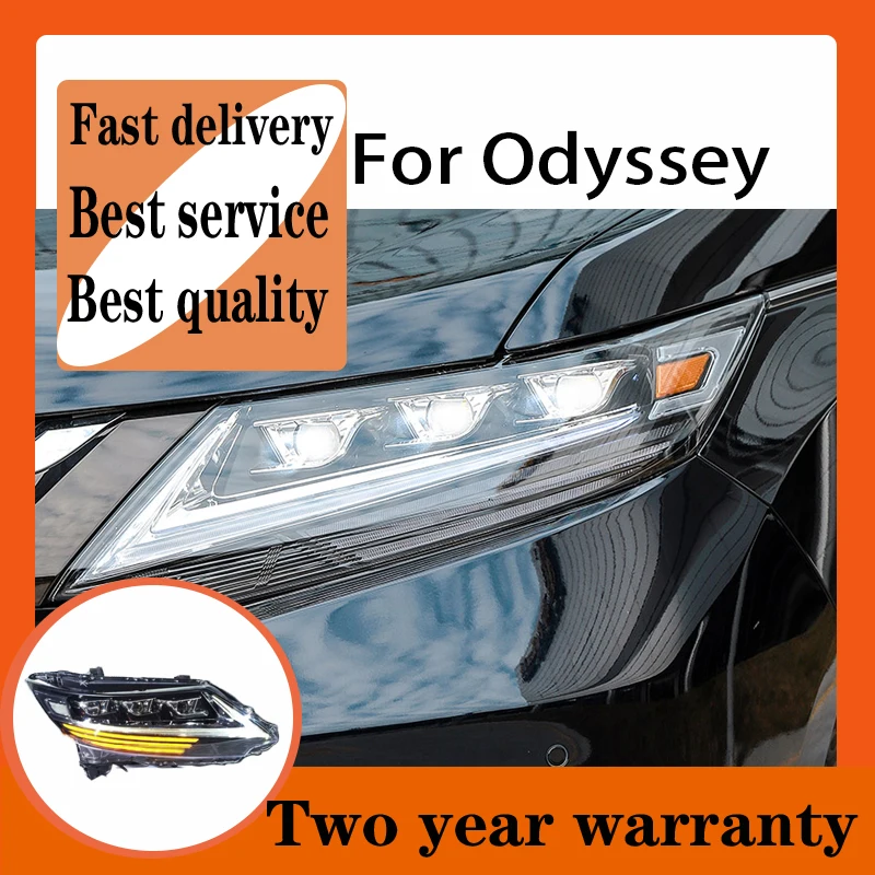 

Car Styling For Honda Odyssey Headlight assembly 15-21 LED daytime running lights with LED lenser Headlamps