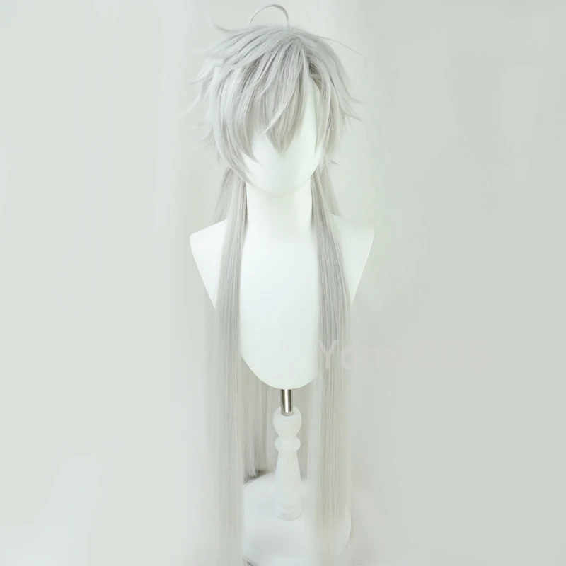 Vtuber Gamers Kuzuha Sanya Cosplay Gray Short Heat Resistant Synthetic Hair Halloween Carnival Party Wig Two Types |