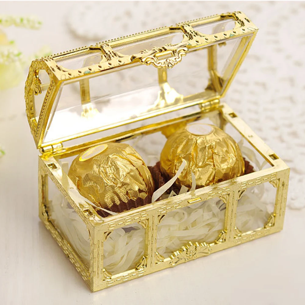 Treasure Chest Shape Storage Party Marriage Souvenir Diy Candy Boxes Packaging Bags For Business