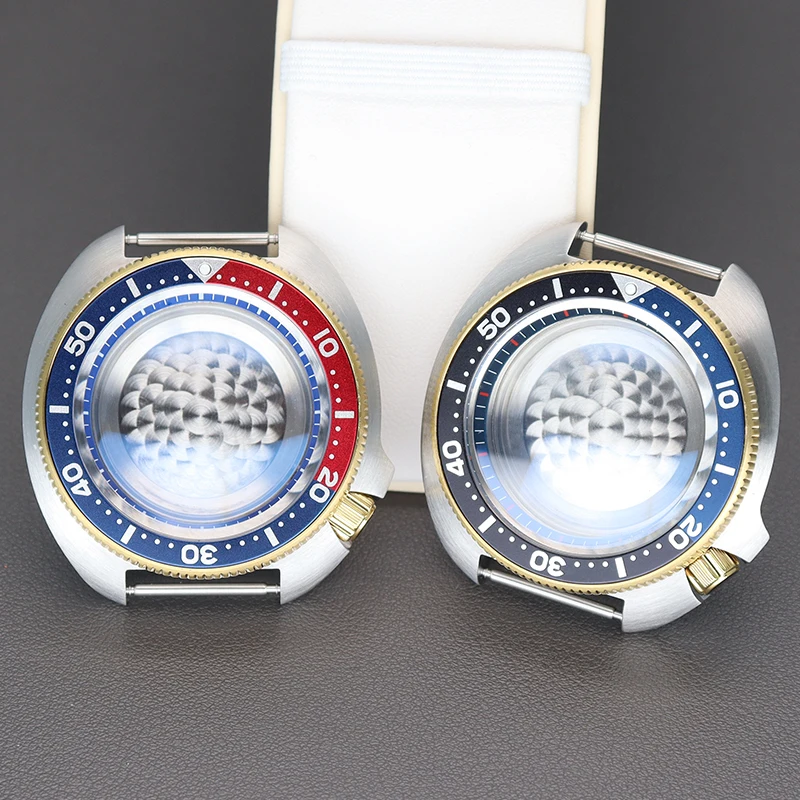 

44mm Men Watch Cases Sapphire Crystal Glass Mod SKX 6105 Accessory For SKX007 SKX013 Series Seiko NH35 NH36 Movement 28.5mm Dial