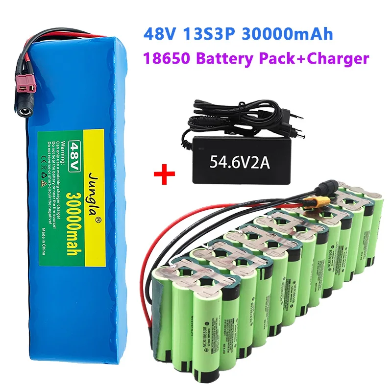

100% Original 48v 30Ah 1000w 13S3P 30000mah Lithium Ion Battery 54.6v Lithium Ion Battery Electric Scooter with BMS + Charger