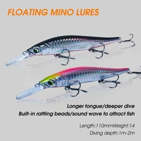 14g11cm practical streamlined fishing lure reflective barbed treble hook minnow baits vivid 3d fish eyes fake lure fishing tool