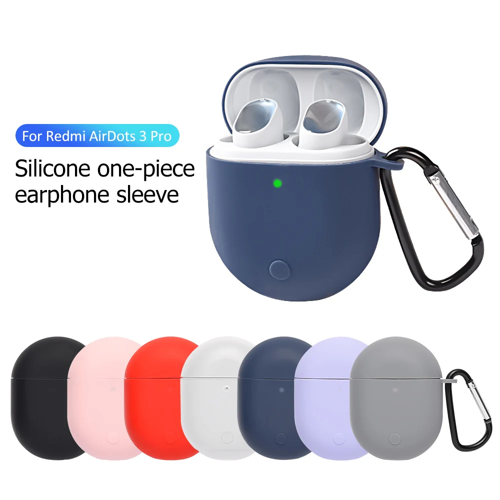 

Plain color solicone earphone protective cover For xiaomi redmi buds 3 pro Headphone case funda For xiaomi Redmi AirDots 3 Pro