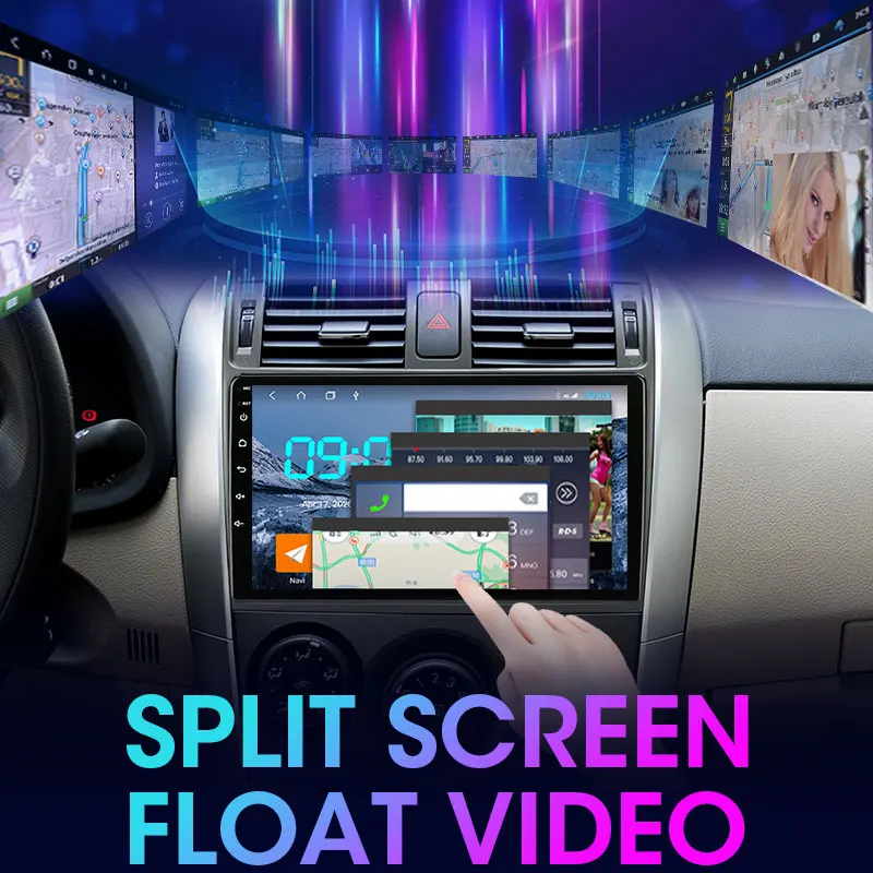 $83.10 Srnubi Android 10 2Din Car Audio Radio DVD for Toyota Corolla E140/150 2006 - 2013 Multimedia Player Navigation GPS Auto Stereo