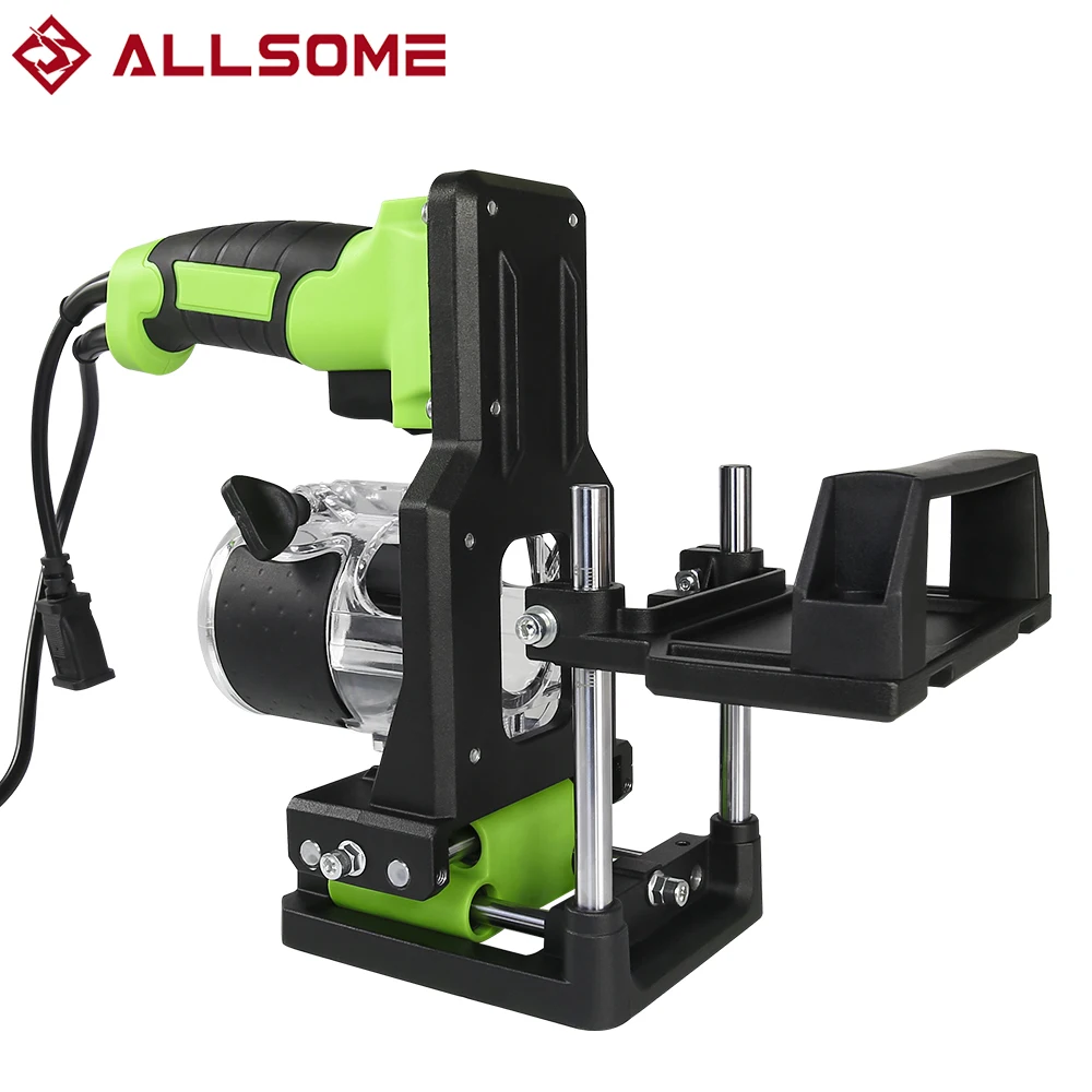 Allsome Einsteckschloss Jig Holzbearbeitung Stoßen Locator Kompakte Router Befestigung Router Rand Guide Trimmen Maschine