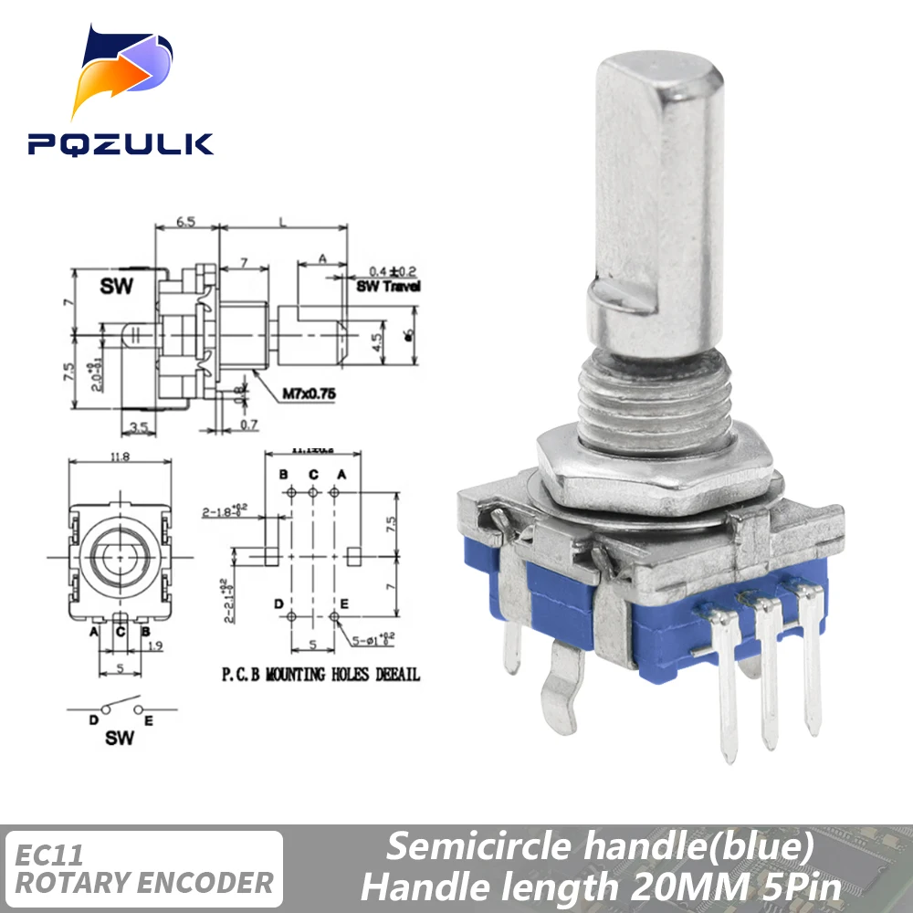

5 шт. Поворотные энкодеры EC11 PQZULK