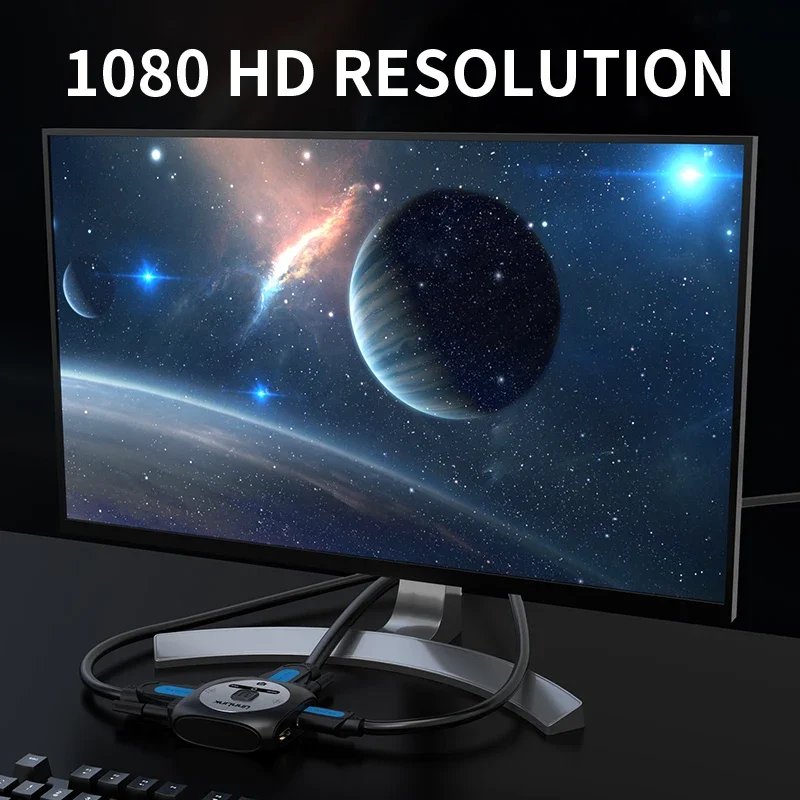Unnlink HDMI VGA-переключатель 2x1 + VGA в видеокоммутатор 1080P 60 Гц конвертер 2 1 выход