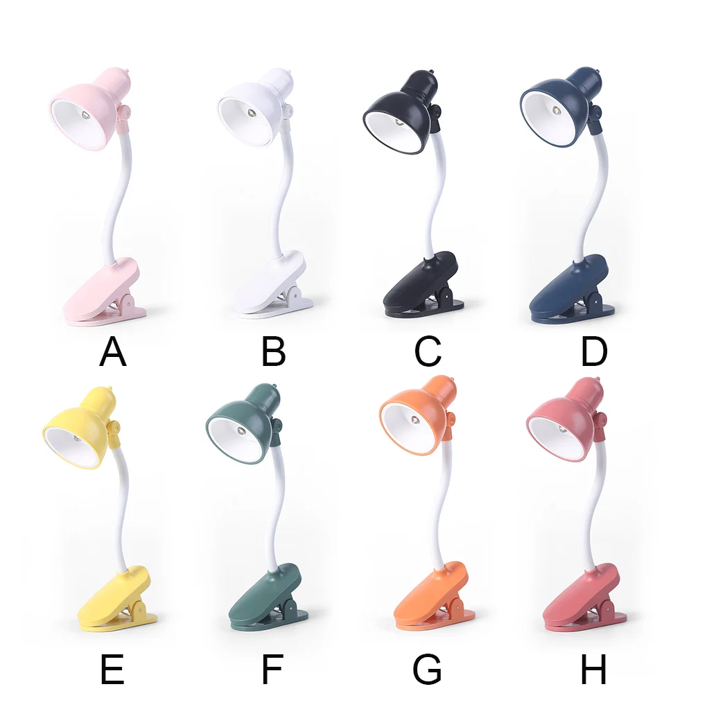 

Reading Light Adjustable Clip Mini Desktop Table Lamp Battery Powered Camping Portable Clamp Night Light Yellow