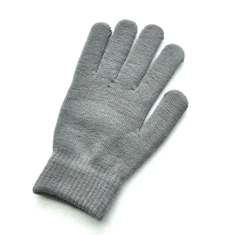 Зимние вязаные плюшевые перчатки для женщин и мужчин осенние утолщенные