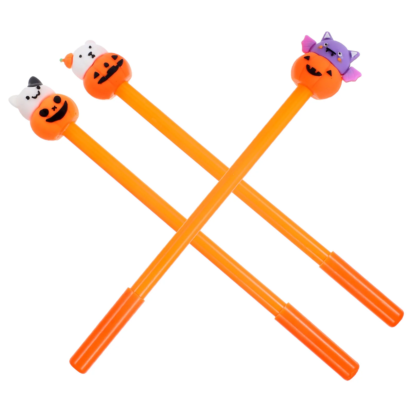 

3 Pcs Cute Signature Pens Kawaii Pumpkin Students Gel Note Taking Stationery Plastic Halloween Goodies Bag Fillers Portable