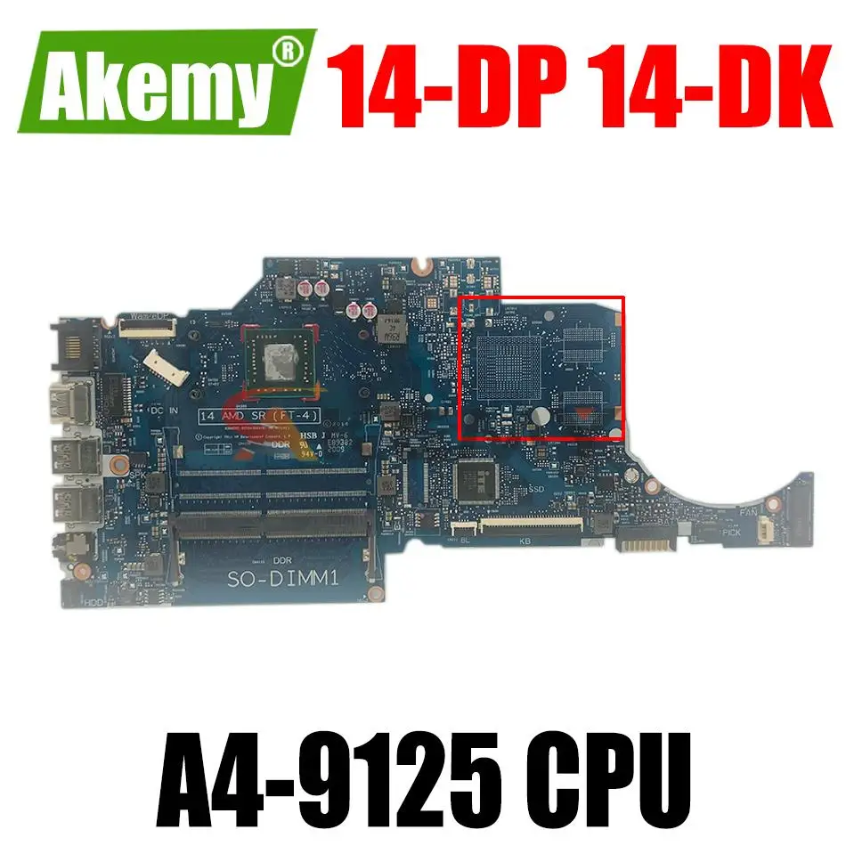 

L46703-601 6050A3063701-MB-A01 notebook mainboard with A4-9125 For HP 14-DP 14-DK 14s-dp TPN-I135 Laptop Motherboard mainboard