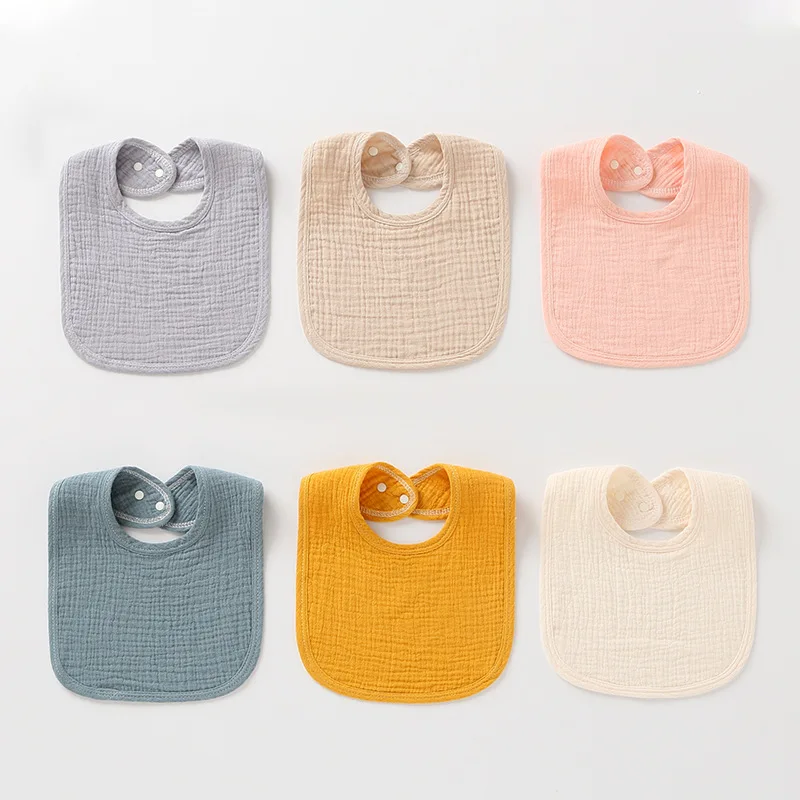 Baby Bibs Spring Summer Thin Bib 4-layer Muslin Children Cotton Infant Boys Girls Saliva Towel Newborn Burp Cloths Accessories