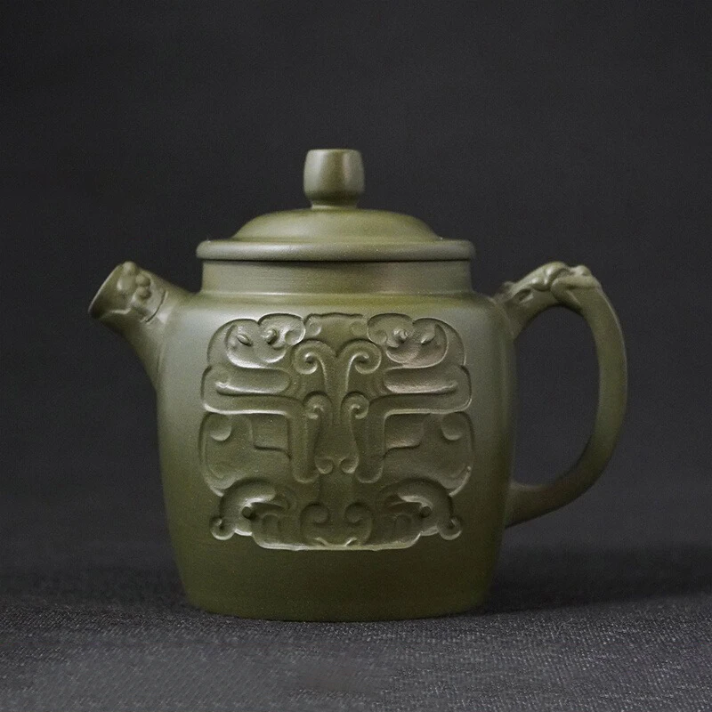 Исинский фиолетовый глиняный чайник Цзиньчжоу зеленая грязь дракон Teng 250 мл