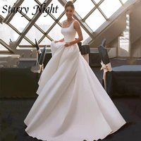 modest square neck coourt train bridal dress a line tank bridal gown backless dress for bride robe de mariage 2022 nouveaut%c3%a9