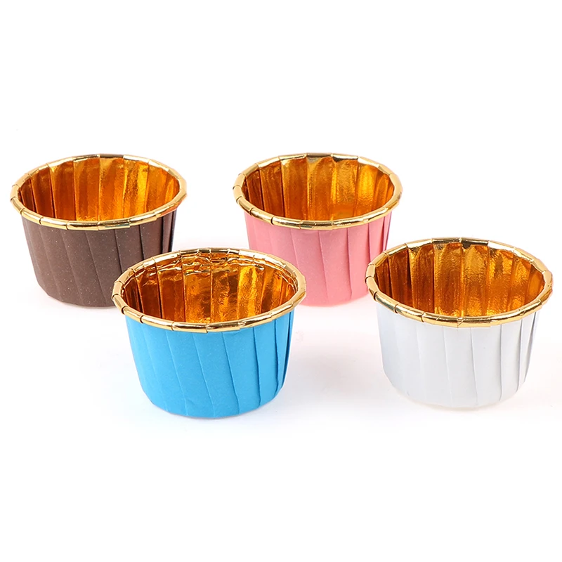 

50pcs/Pack Muffin Baking 6Colors Cupcake Liner Cup Tray Case Cake Paper Cups Pastry Tools Party Supplies Cake Wrappers Cake Mold