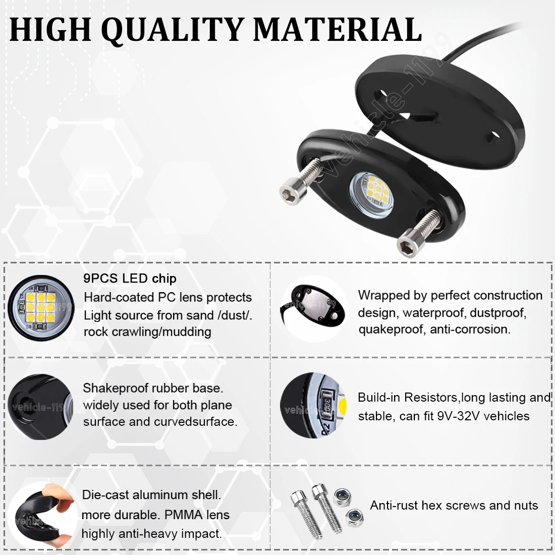 4 осветительных прибора белая лампа для внедорожника грузовика квадроцикла