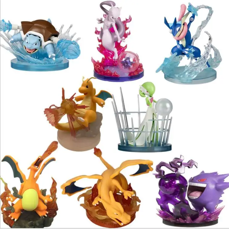 

Экшн-фигурка из ПВХ, аниме Покемон гэнгар, Лукарио, бластоз, Mewtwo, Greninja, драгонит, гардуль, игрушка, Покемон го, игровая фигурка