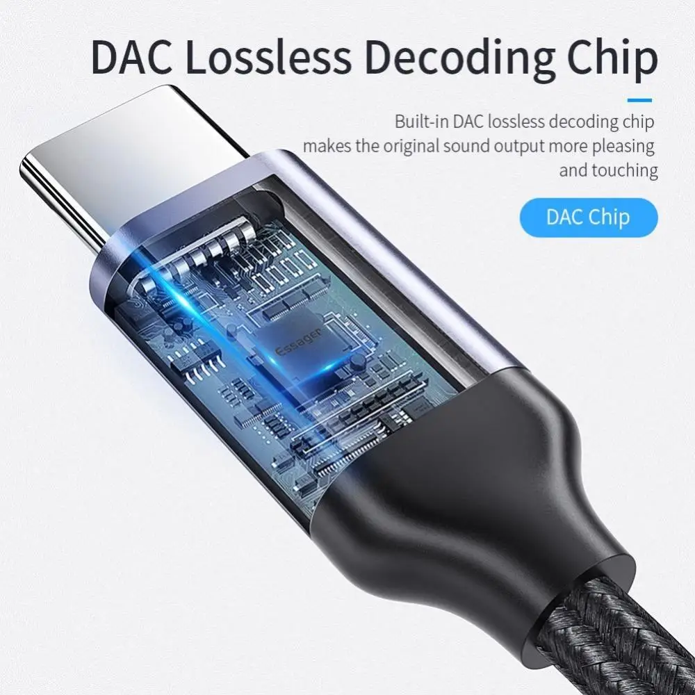 

Mini Aluminum Alloy Type-c to 3.5mm Jack Audio Converter Cable Earphone Adapter Cable analog audio USB C adapter for ios Android