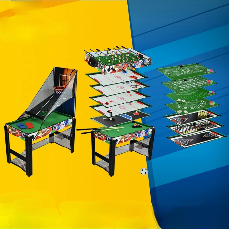 

Multifunctional 20-in-One Gaming Table Foosball Billiards Table Tennis Various Chess Family Parent-Child