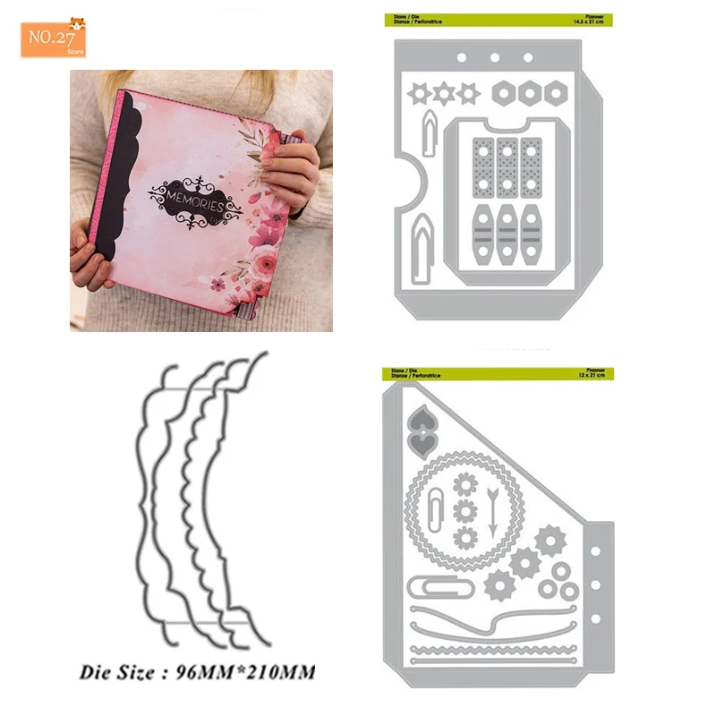 

Photo Album Planner 2022 New Metal Cutting Dies Scrapbook Diary Decoration Embossing Template DIY Card Crafts Die