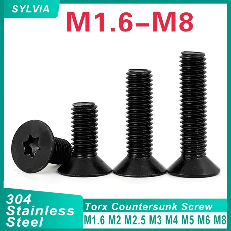 

Набор винтов шестигранных черных из нержавеющей стали M1.6 M2 M2.5 M3 M4 M5 M6 GB2673