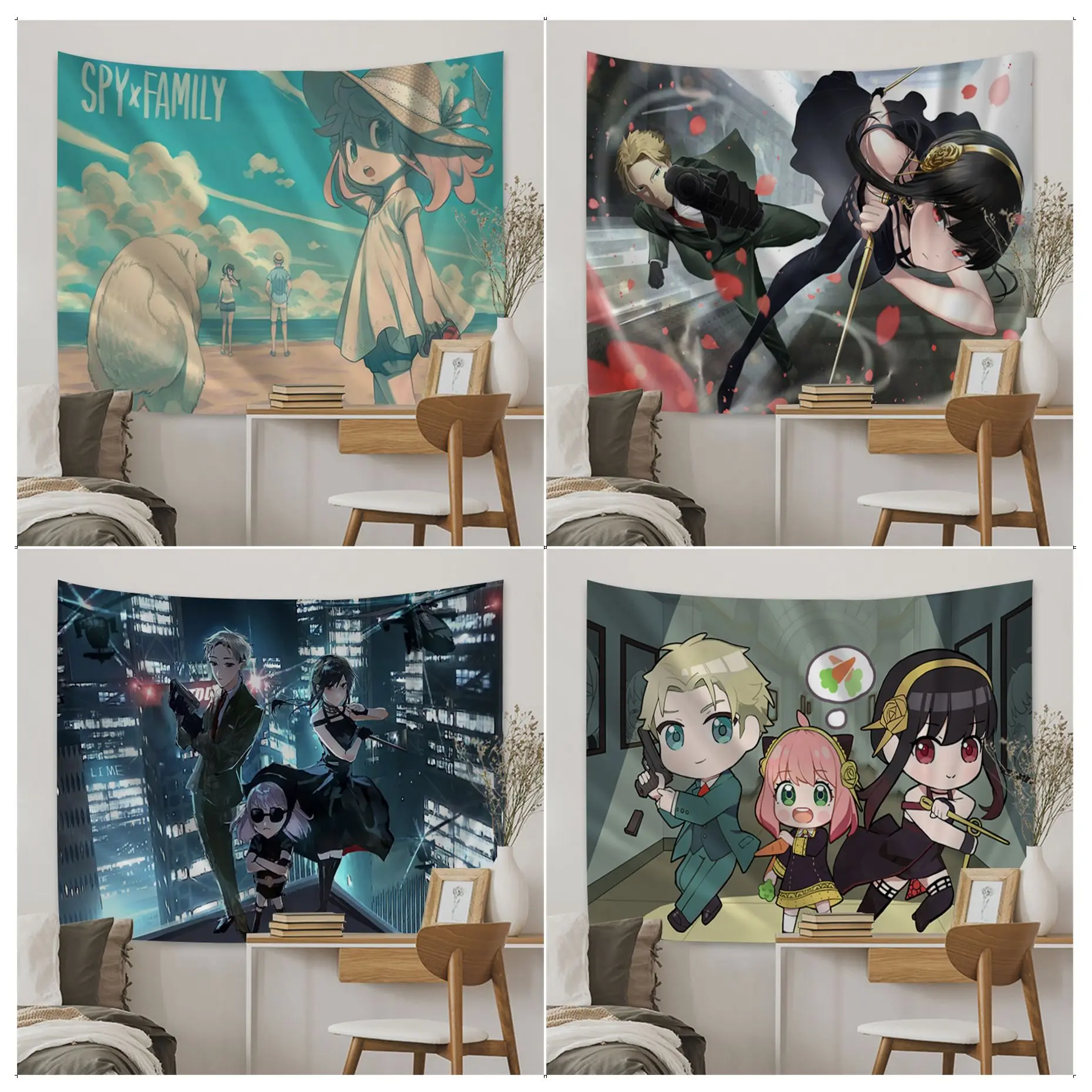 

SPY×FAMILY Tapestry Art Printing For Living Room Home Dorm Decor INS Home Decor